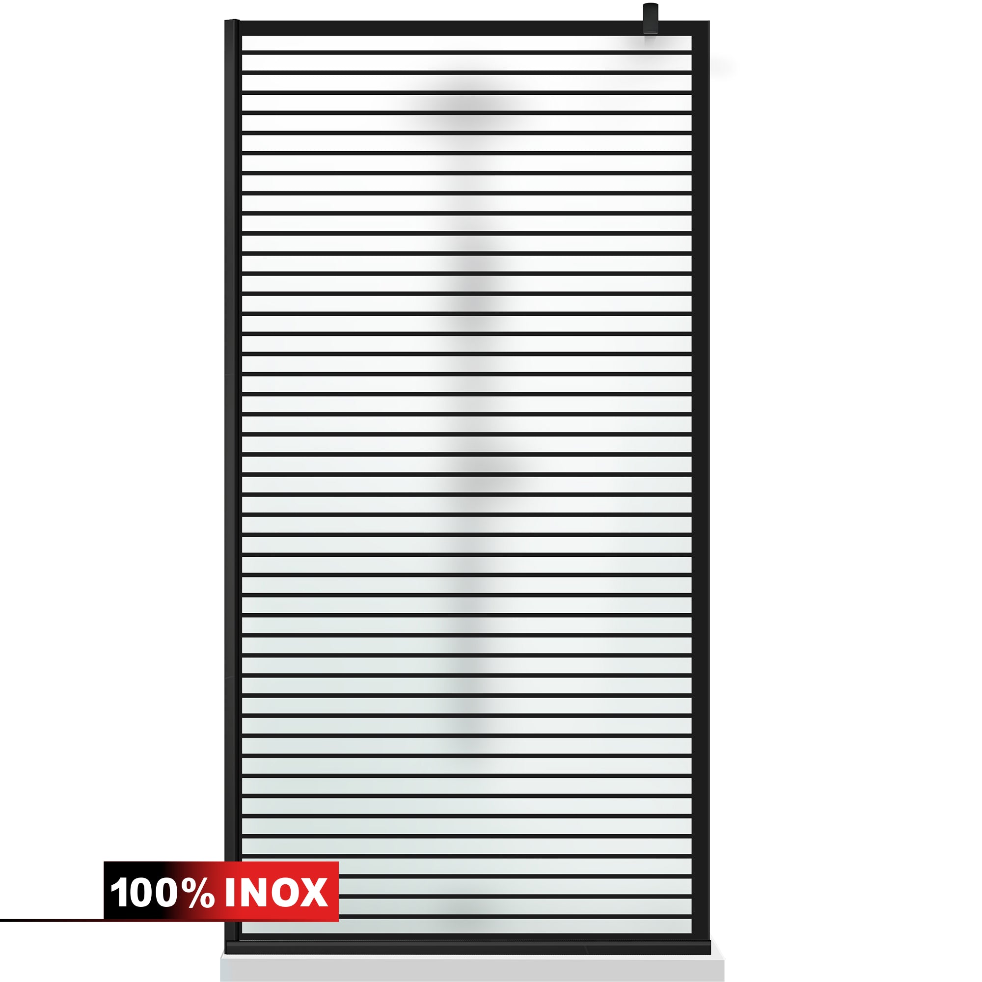 Paravan dus Walk-in, Perete dus  Negru, #Mat #Matt