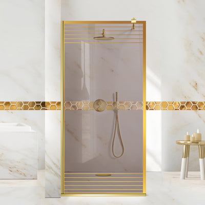 Paravan dus Walk-in, Perete dus  Auriu, #Bronz #Bronz