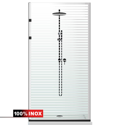 Paravan dus Walk-in, Perete dus Inox, #Clara #Víztiszta