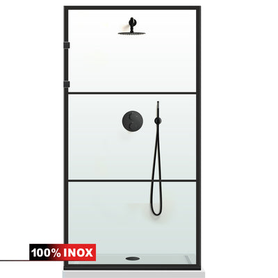 Paravan dus Walk-in, Perete dus Inox, #Clara #Víztiszta