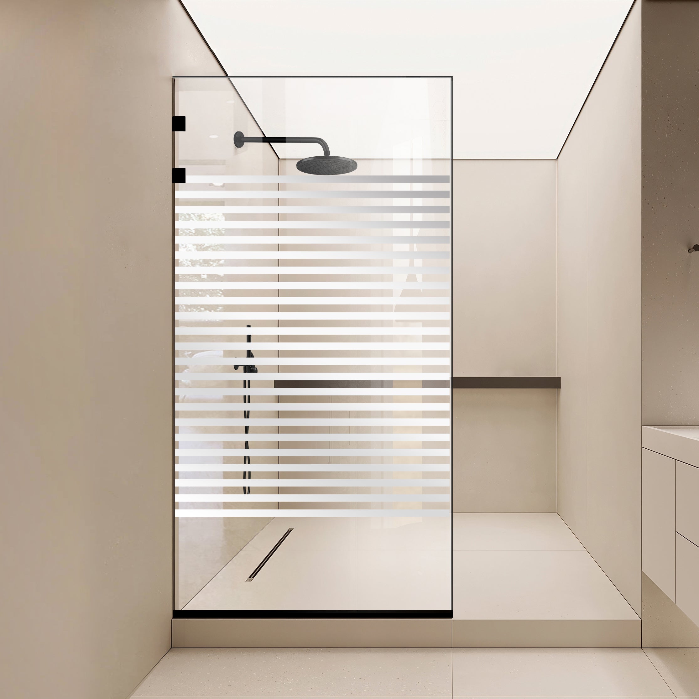 Paravan dus Walk-in, Perete dus Inox, #Clara #Víztiszta