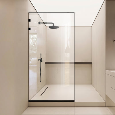 Paravan dus Walk-in, Perete dus Inox, #Clara #Víztiszta