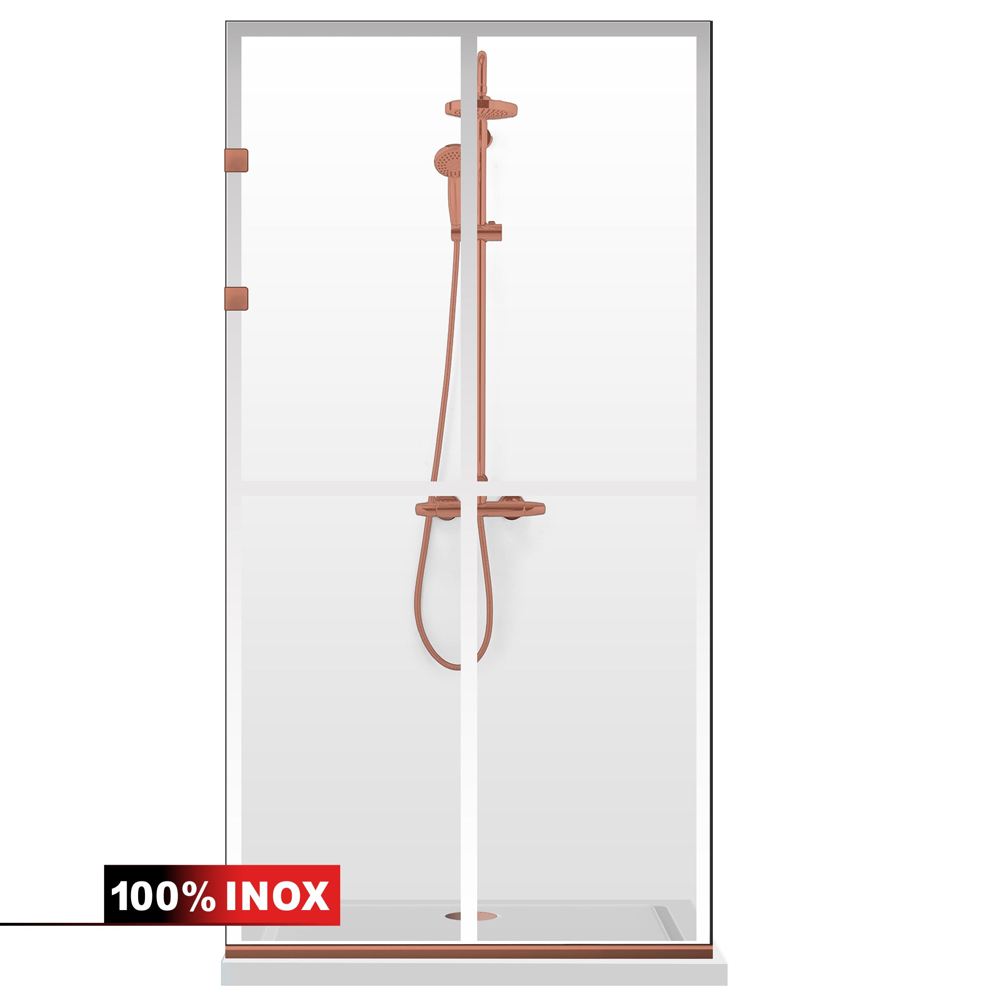 Paravan dus Walk-in, Perete dus Inox, negru mat, #Clara #Víztiszta