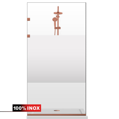 Paravan dus Walk-in, Perete dus Inox, negru mat, #Clara #Víztiszta