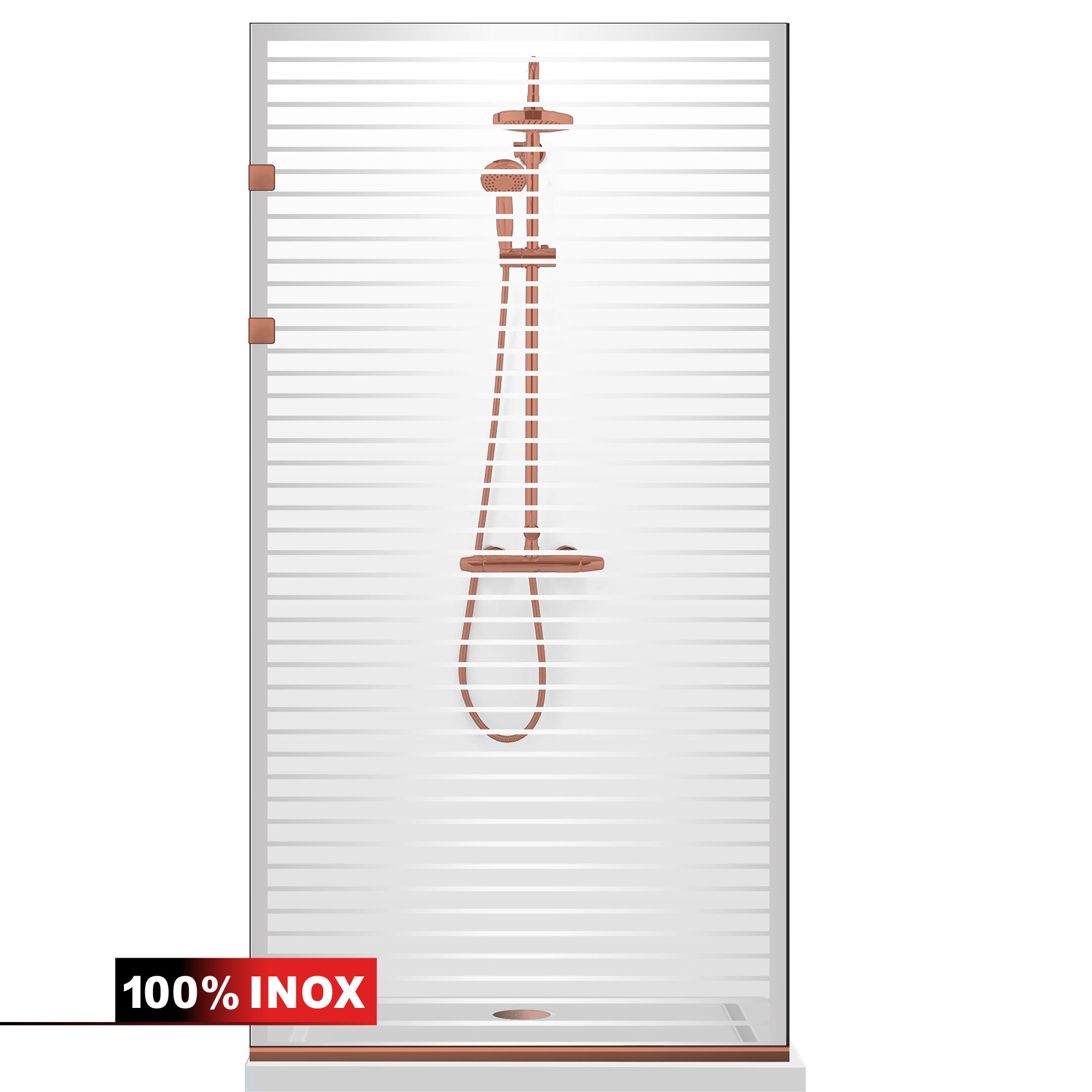 Paravan dus Walk-in, Perete dus Inox, negru mat, #Clara #Víztiszta