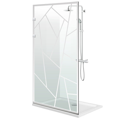 Duschabtrennung Walk-in Aqua Elegance ® INOX, Modell Atlas farblos, Beschläge komplett aus Edelstahl, klares Sicherheitsglas