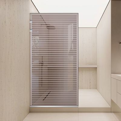Paravan dus Walk-in, Perete dus Inox, #Bronz
