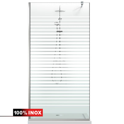 Paravan dus Walk-in, Perete dus  Inox, #Clara #Víztiszta