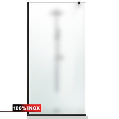 Paravan dus Walk-in, Perete dus  Negru, #Mat #Matt