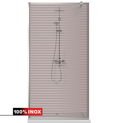 Paravan dus Walk-in, Perete dus  Inox, #Bronz #Bronz