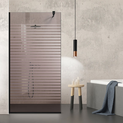 Paravan dus Walk-in, Perete dus  Negru, #Bronz #Bronz