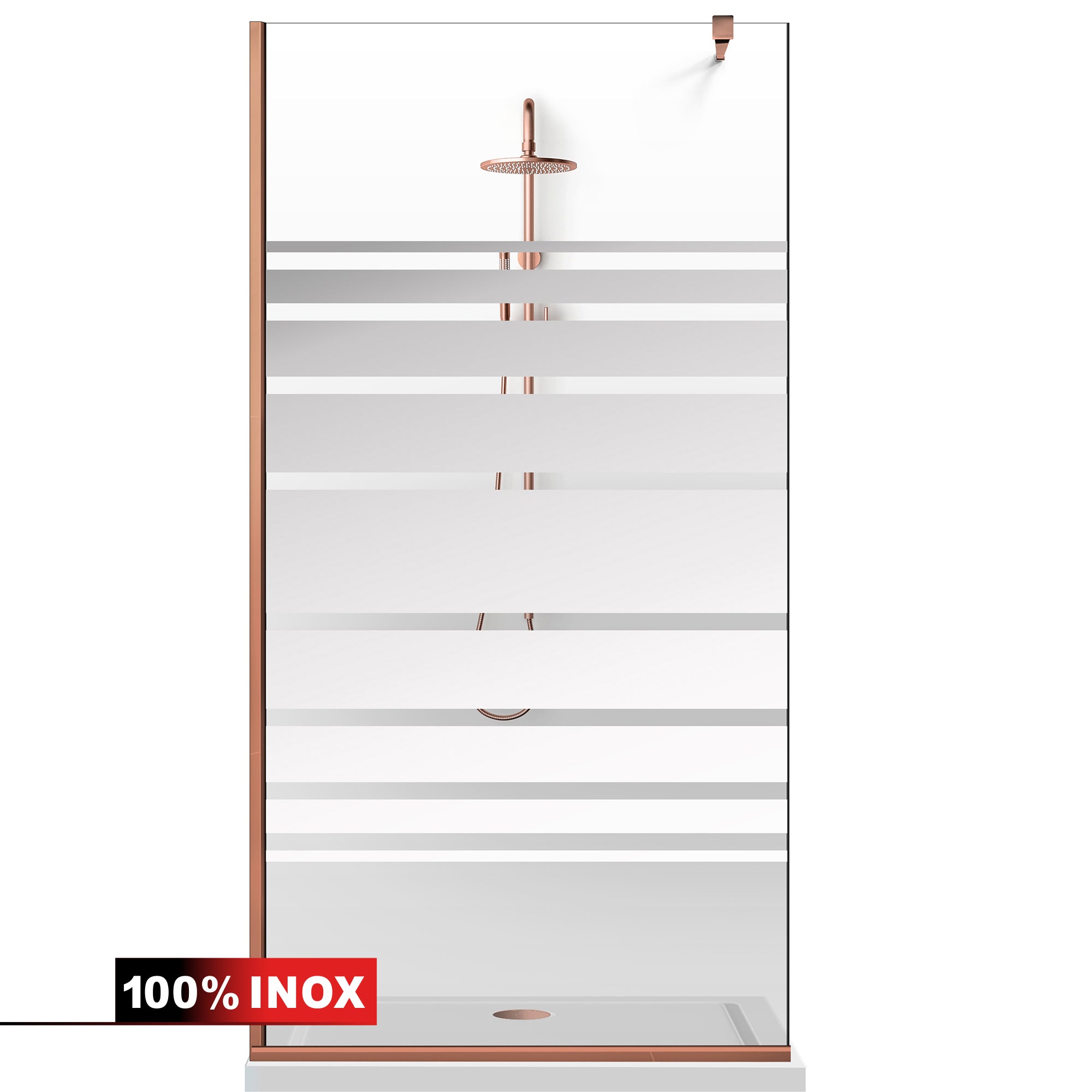 Paravan dus Walk-in, Perete dus  Copper, #Clara #Víztiszta