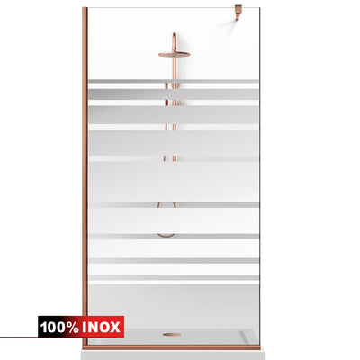 Paravan dus Walk-in, Perete dus  Copper, #Clara #Víztiszta