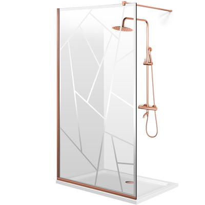 Paravan dus Walk-in, Perete dus  Copper, #Clara #Víztiszta
