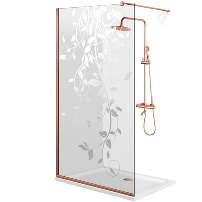Paravan dus Walk-in, Perete dus  Copper, #Clara #Víztiszta