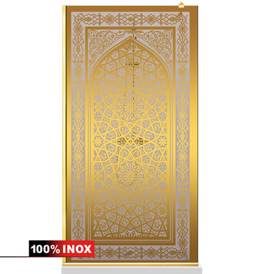 Paravan dus Walk-in, Perete dus  Auriu, #Bronz #Bronz