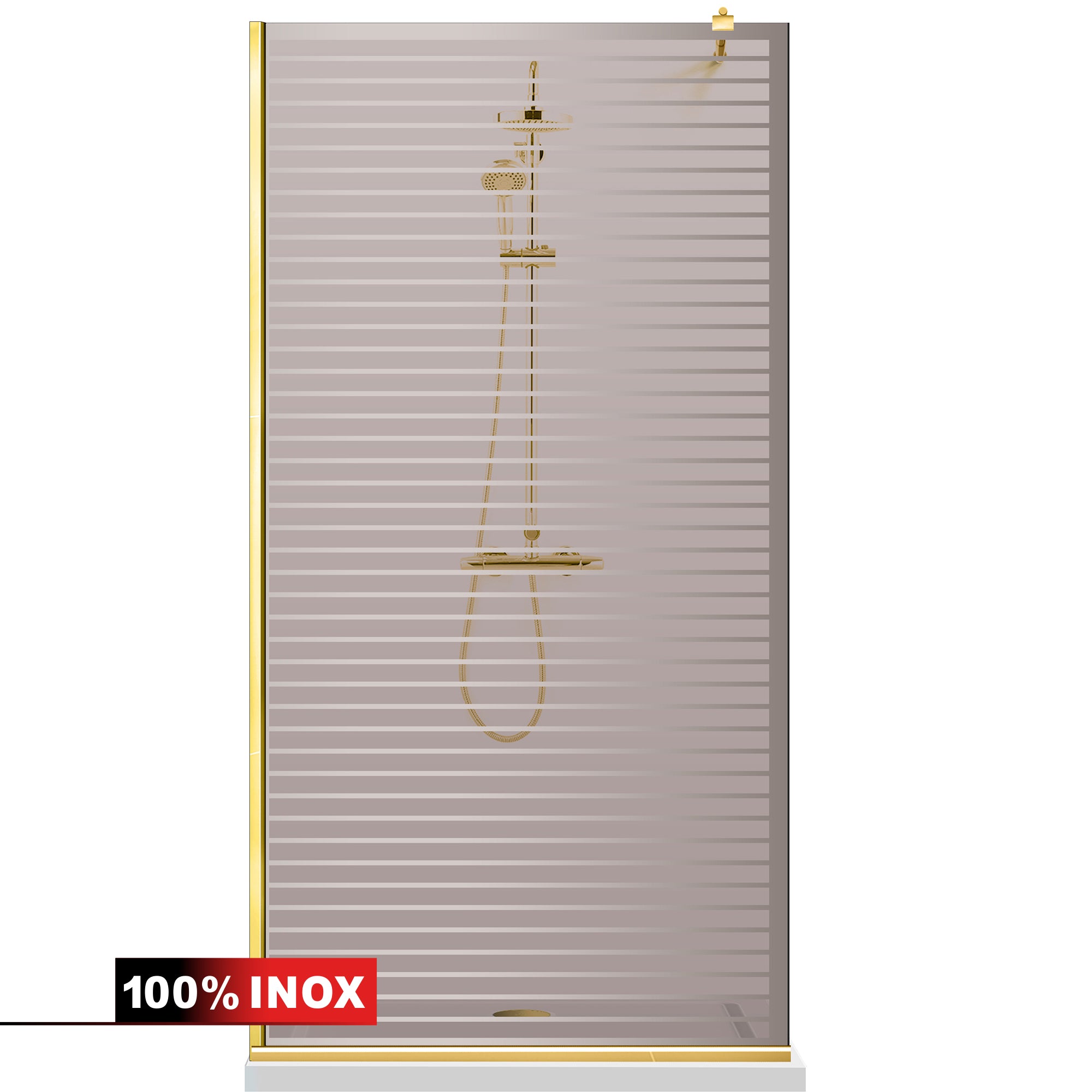 Paravan dus Walk-in, Perete dus  Auriu, #Bronz #Bronz