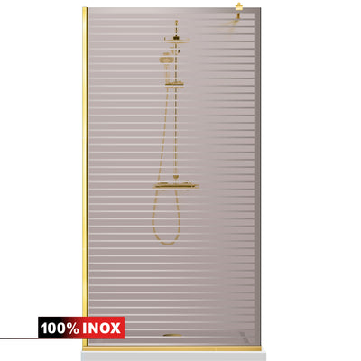 Paravan dus Walk-in, Perete dus  Auriu, #Bronz #Bronz