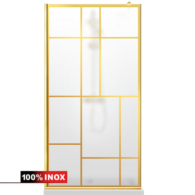 Paravan dus Walk-in, Perete dus  Auriu, #Mat #Matt