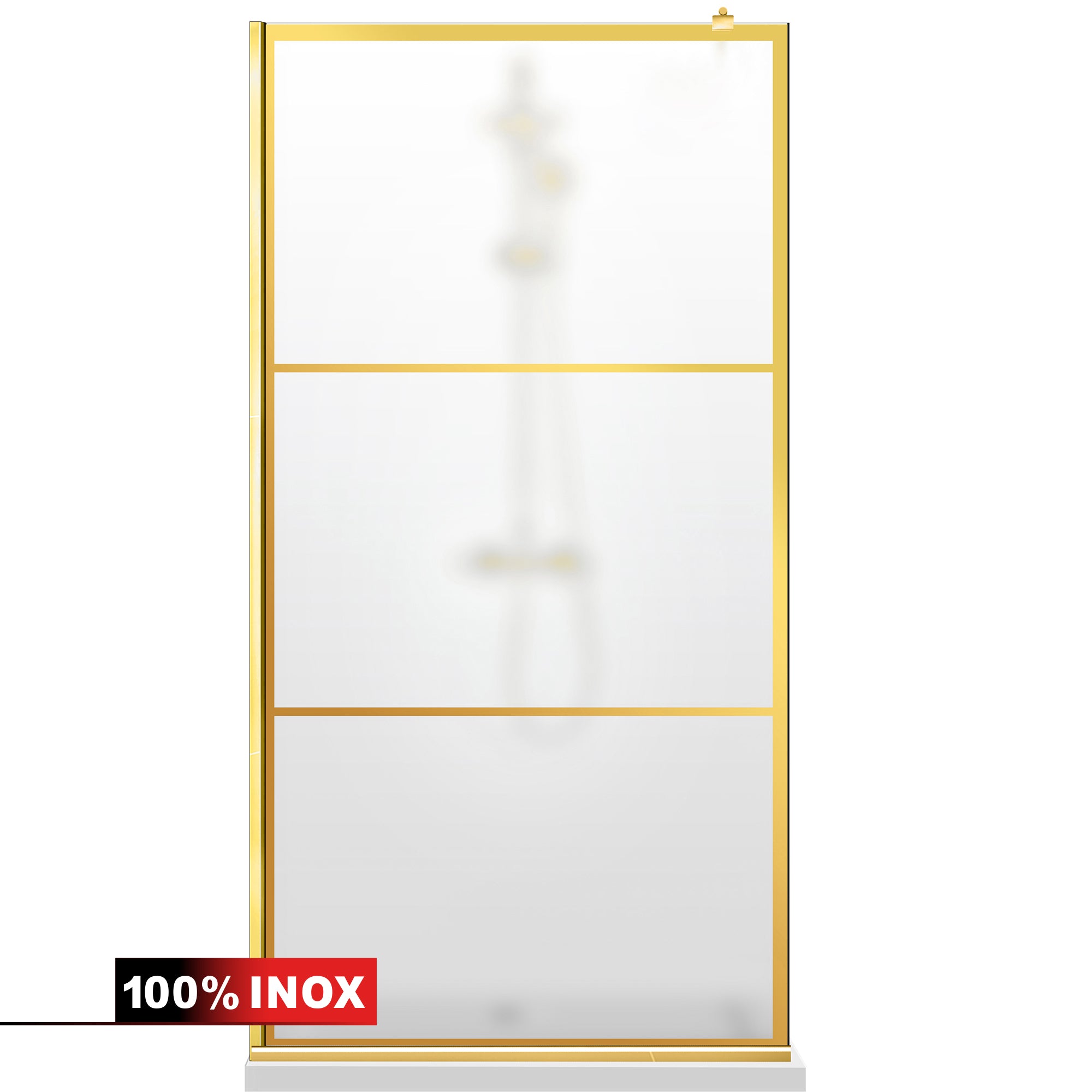 Paravan dus Walk-in, Perete dus  Auriu, #Mat #Matt