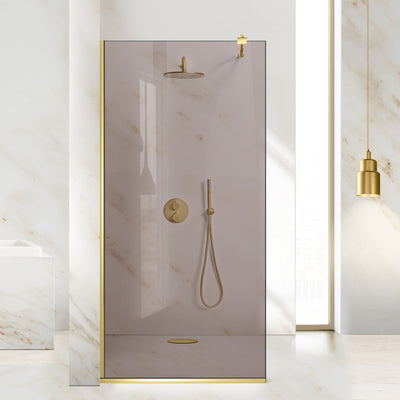 Paravan dus Walk-in, Perete dus  Auriu, #Bronz #Bronz