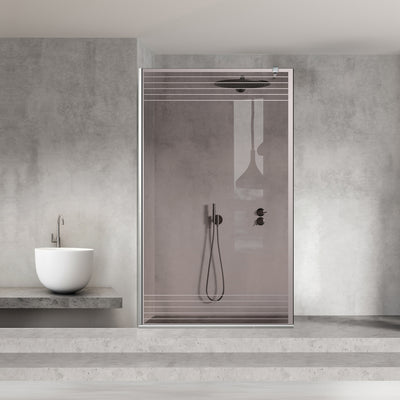Paravan dus Walk-in, Perete dus  Inox, #Bronz #Bronz