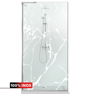 Paravan dus Walk-in, Perete dus Inox, #Clara #Víztiszta