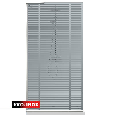 Paravan dus Walk-in, Perete dus Inox, #Gri #Szürke