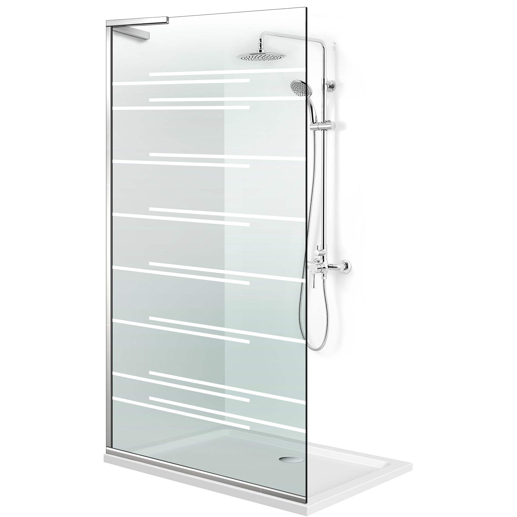 Paravan dus Walk-in, Perete dus Inox, #Clara #Víztiszta