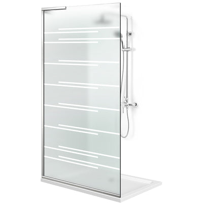 Paravan dus Walk-in, Perete dus Inox, #Mat #Matt