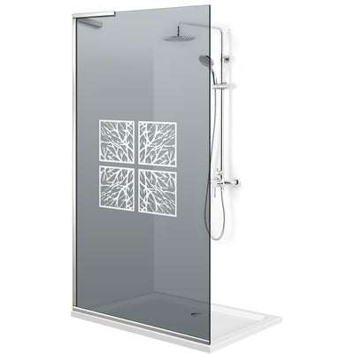 Paravan dus Walk-in, Perete dus Inox, #Gri #Szürke