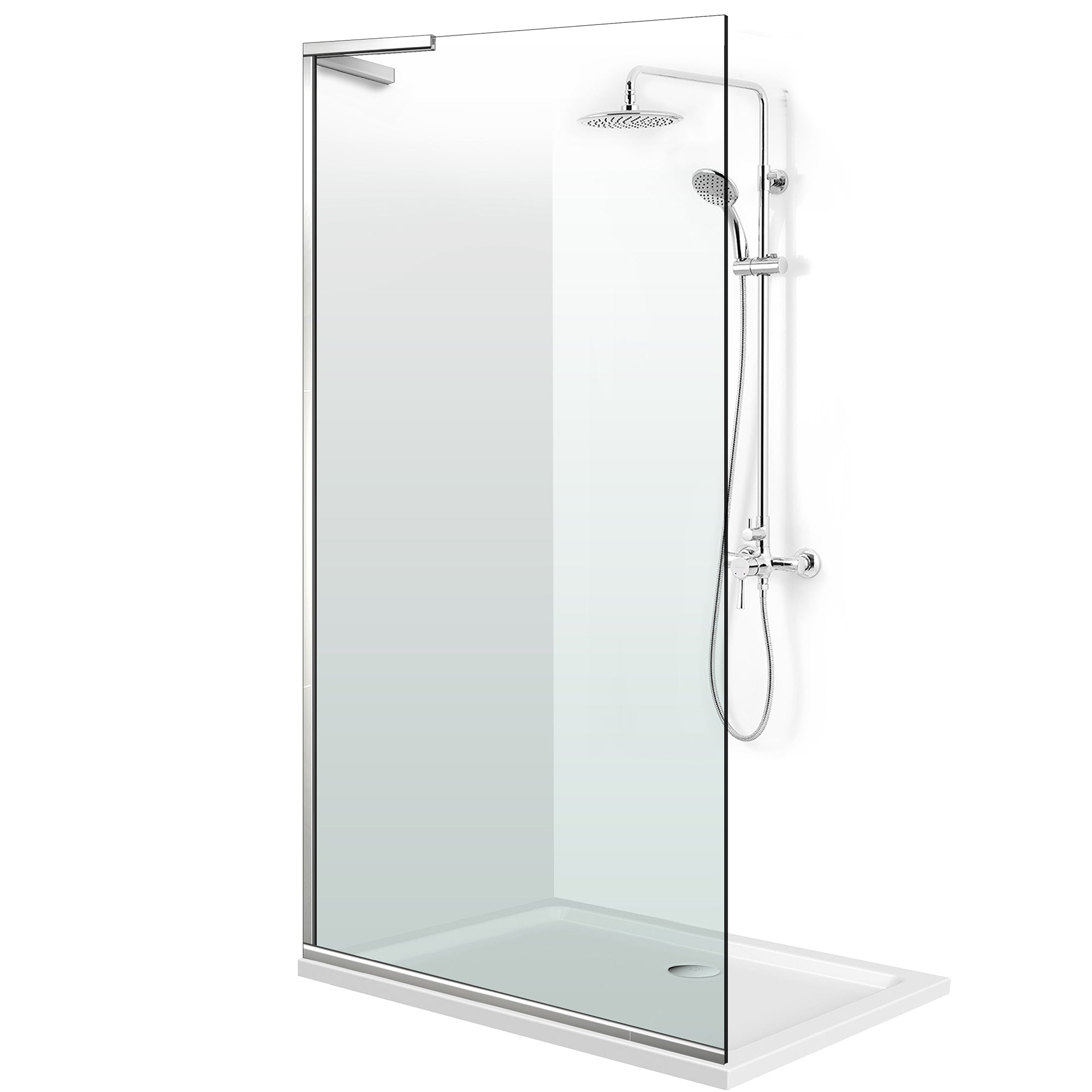 Paravan dus Walk-in, Perete dus Inox, #Clara #Víztiszta