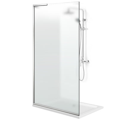 Paravan dus Walk-in, Perete dus Inox, #Mat #Matt
