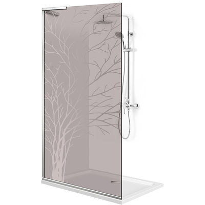 Paravan dus Walk-in, Perete dus Inox, #Bronz #Bronz