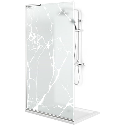 Paravan dus Walk-in, Perete dus Inox, #Mat #Matt
