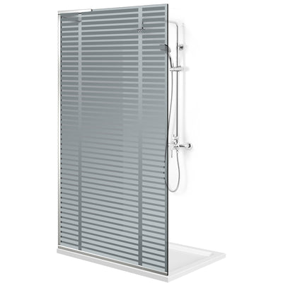 Paravan dus Walk-in, Perete dus Inox, #Gri #Szürke