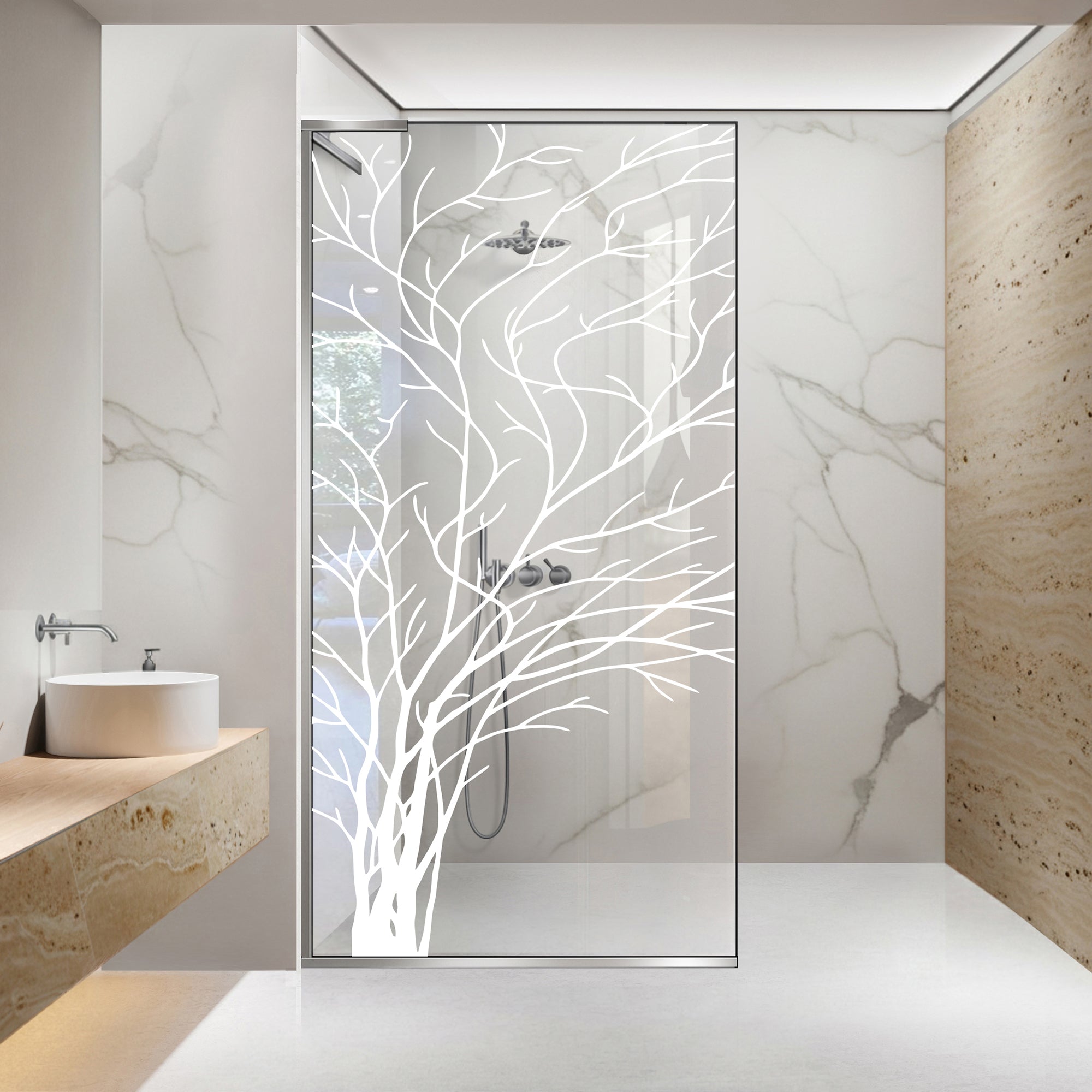 Paravan dus Walk-in, Perete dus Inox, #Clara #Víztiszta