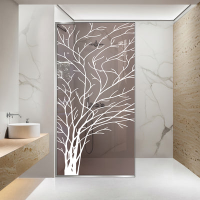 Paravan dus Walk-in, Perete dus Inox, #Bronz #Bronz