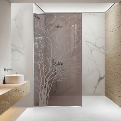 Paravan dus Walk-in, Perete dus Inox, #Bronz #Bronz