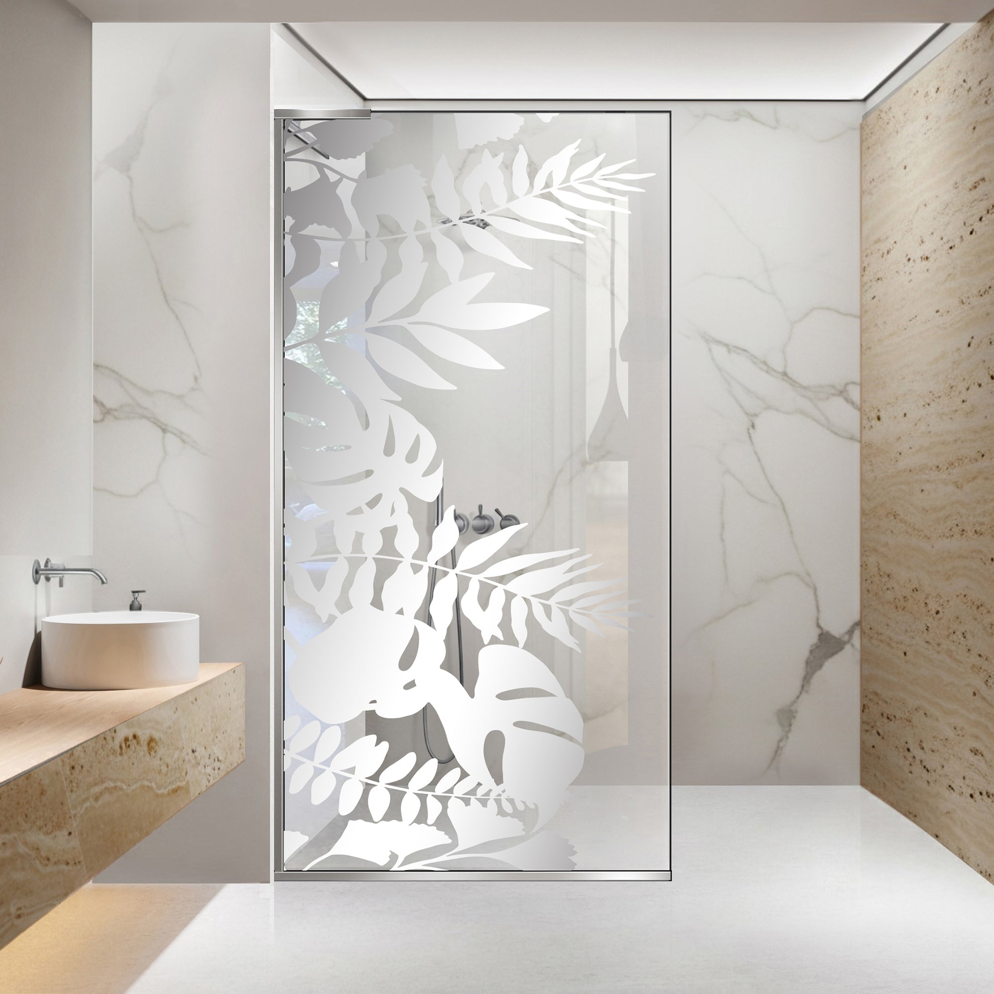 Paravan dus Walk-in, Perete dus Inox, #Clara #Víztiszta