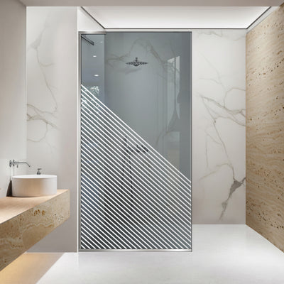 Paravan dus Walk-in, Perete dus Inox, #Gri #Szürke
