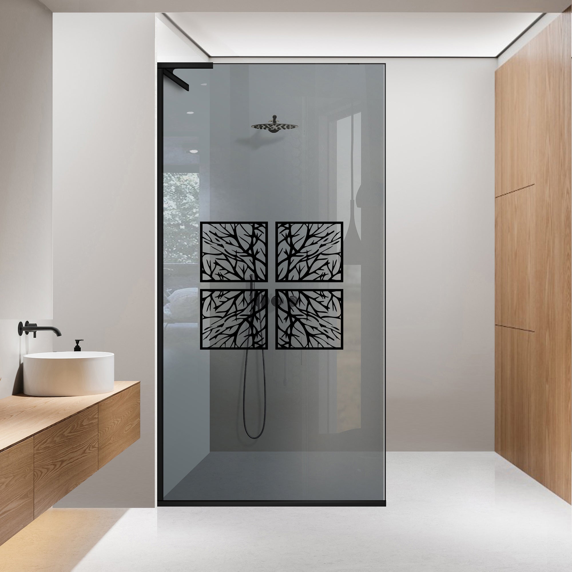 Paravan dus Walk-in, Perete dus Inox, #Gri #Szürke