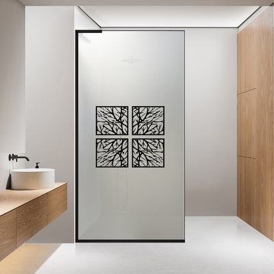 Paravan dus Walk-in, Perete dus Inox, #Mat #Matt