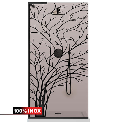 Paravan dus Walk-in, Perete dus Inox, #Bronz #Bronz