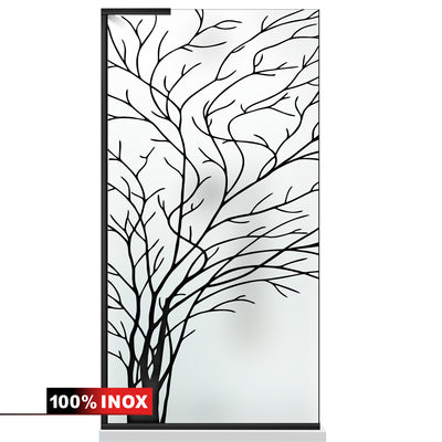 Paravan dus Walk-in, Perete dus Inox, #Mat #Matt