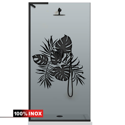 Paravan dus Walk-in, Perete dus Inox, #Gri #Szürke