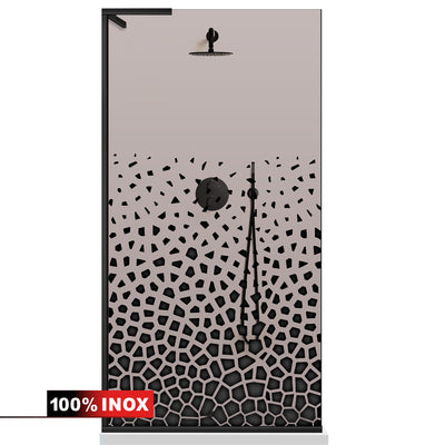 Paravan dus Walk-in, Perete dus Inox, #Bronz #Bronz