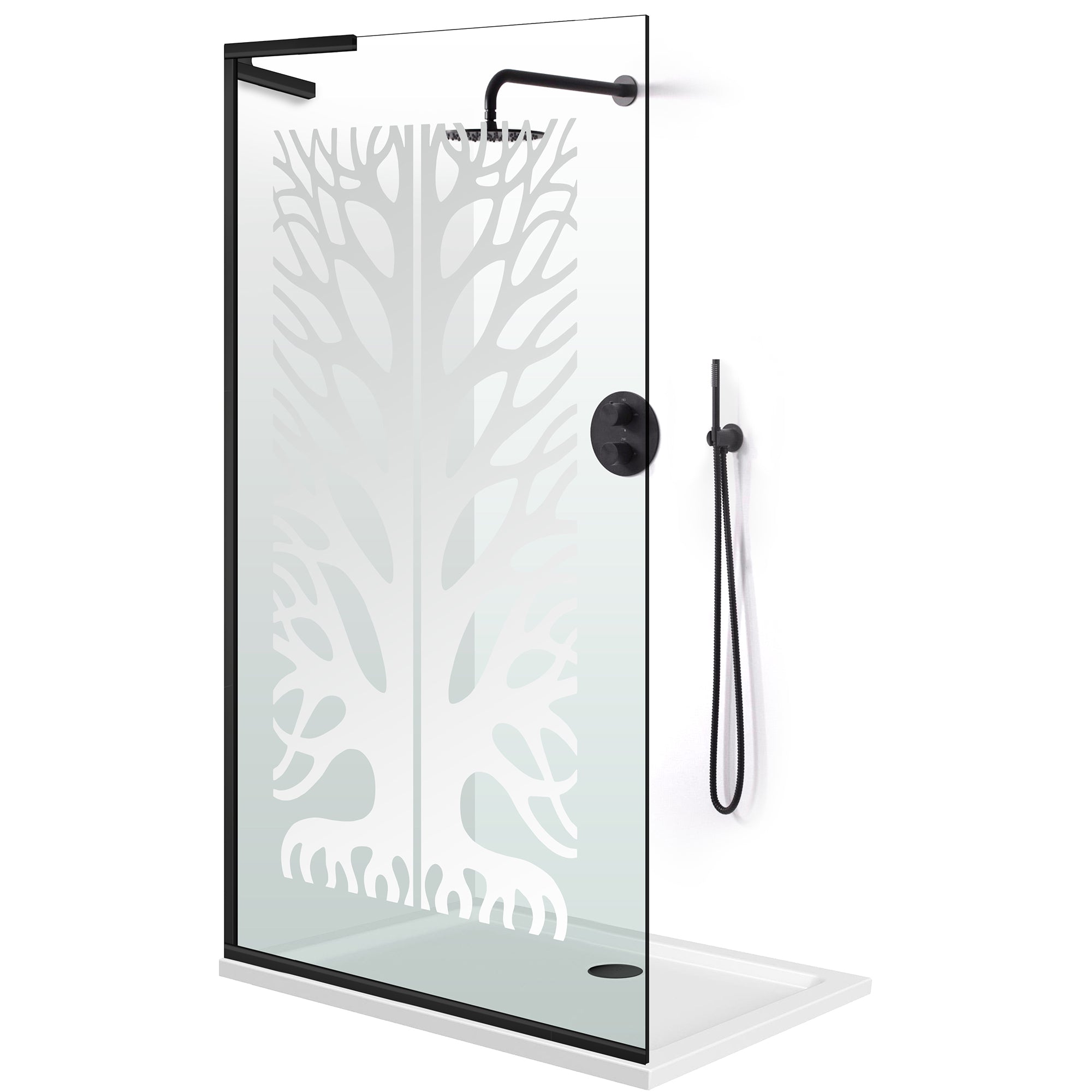 Paravan dus Walk-in, Perete dus Inox, #Clara #Víztiszta