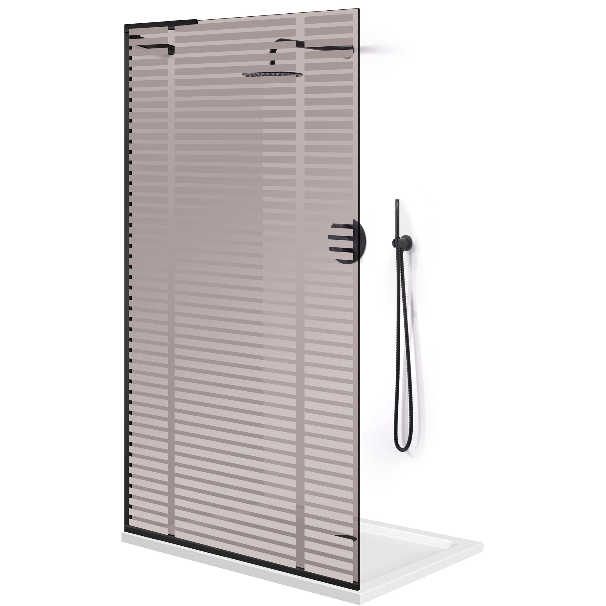 Paravan dus Walk-in, Perete dus Inox, #Bronz #Bronz