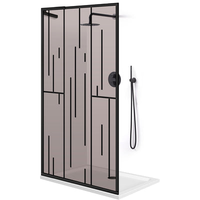 Paravan dus Walk-in, Perete dus Inox, #Bronz #Bronz